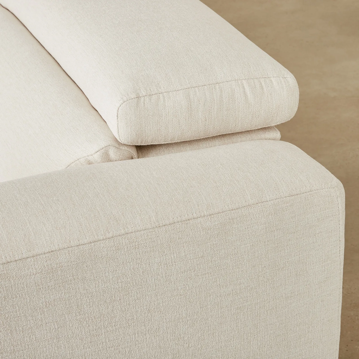 Valiant II Chiffon White Fabric Corner Lounge