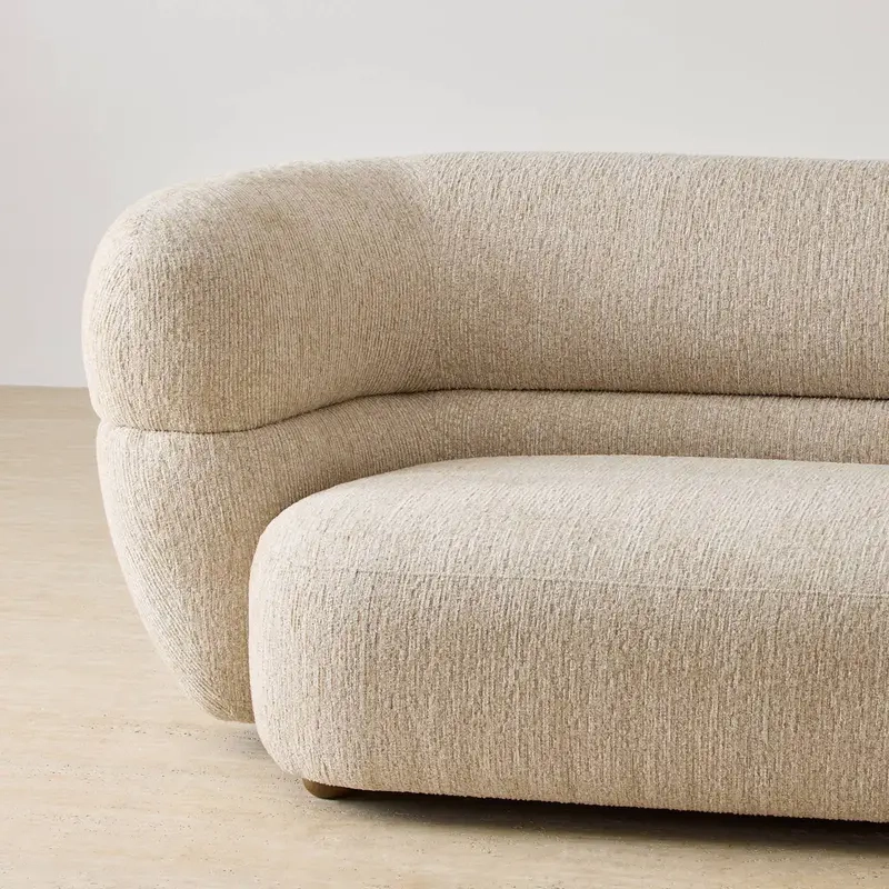 Flo Dusty Beige Fabric 3 Seater Sofa | Koala Living