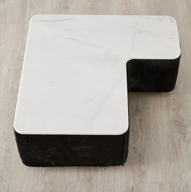 Sambo Snow White Marble Coffee Table-High | Koala Living