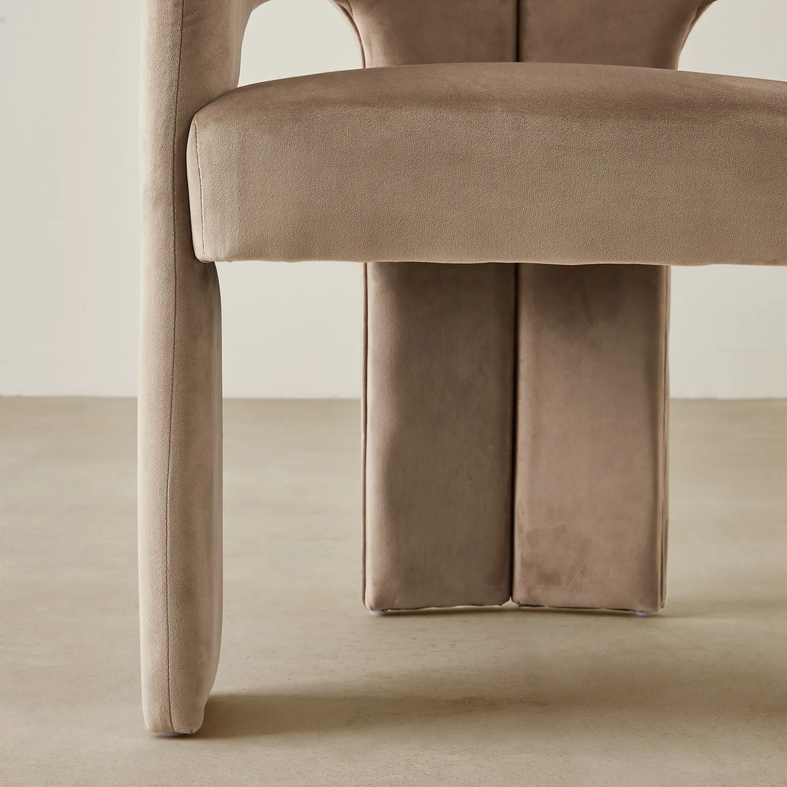 Delaney II Beige Velvet Dining Chair