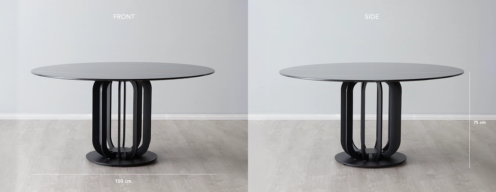 Lillian Black Marble Dining Table | Koala Living