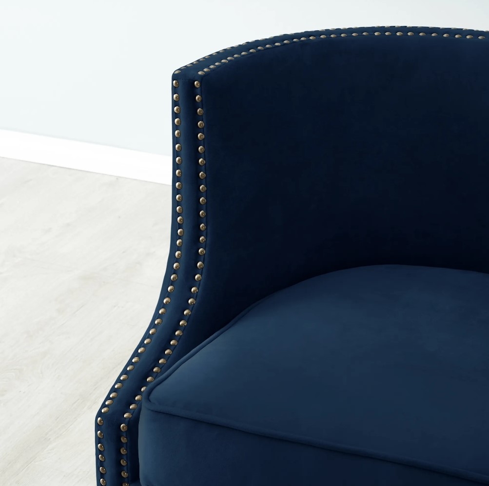 Vogue Navy Blue Velvet Chair