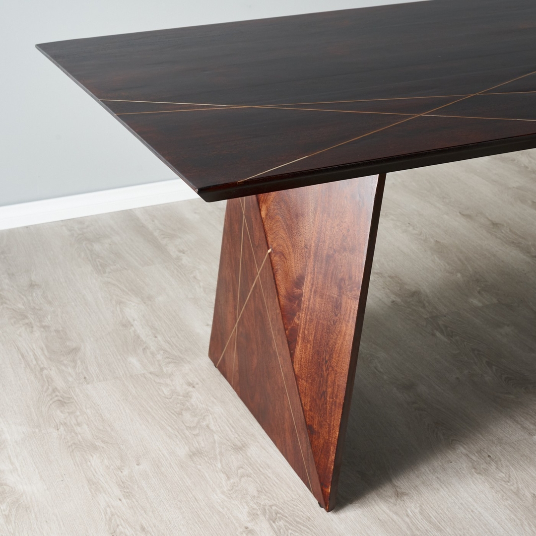 Dimitri Dark Brown Wooden Dining Table | Koala Living
