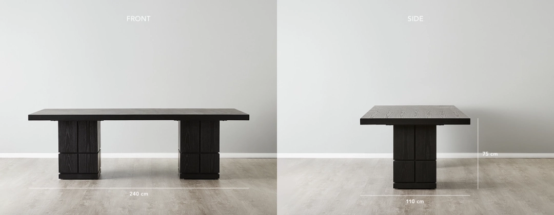 Portofino II Black Wooden Dining Table | Koala Living