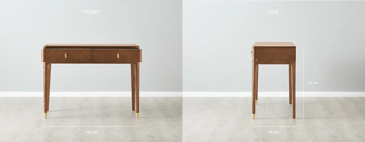 Beckham Medium Brown Wooden Console Table | Koala Living
