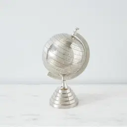 Marine Silver Globe Decorative