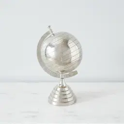 Marine Silver Globe Decorative