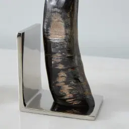 Tusk Natural Nickel Bookends 