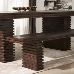 Rafiki Burnt Brown Mango Wood Dining Table 