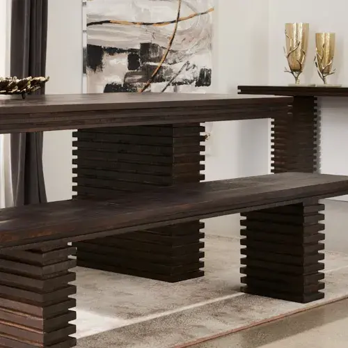 Rafiki Burnt Brown Mango Wood Bench