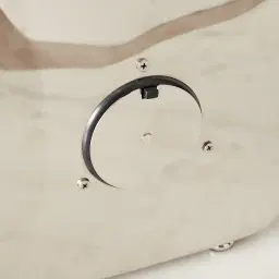 Tik Tok Silver Table Clock -Tan Leather Strap