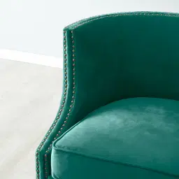 Vogue Peacock Blue Velvet Occasional Chair 