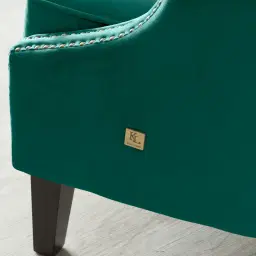 Vogue Peacock Blue Velvet Occasional Chair 