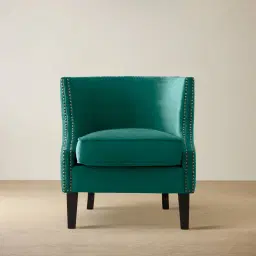 Vogue Peacock Blue Velvet Occasional Chair 