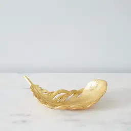 Golden Resin Leaf Platter