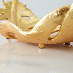 Golden Resin Leaf Platter