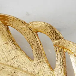Golden Resin Leaf Platter