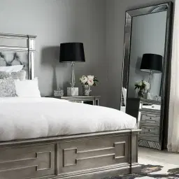 Solitude Antique Silver King Bed