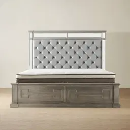 Solitude Antique Silver Queen Bed