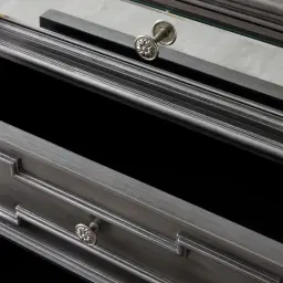 Solitude Antique Silver Bedside Table