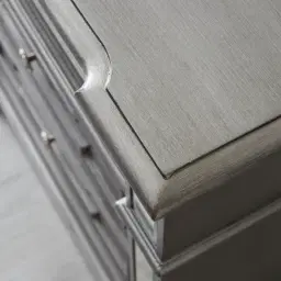 Solitude Antique Silver Bedside Table