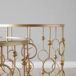 Mystic Antique Gold Mirror Side Tables 