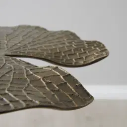 Dhara Antique Brass Finish Leaf Side Table