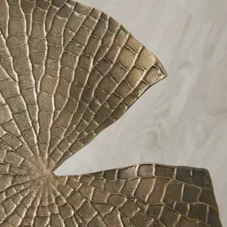 Dhara Antique Brass Finish Leaf Side Table