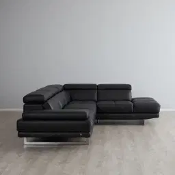 Aster Black Modular Right Chaise Lounge 