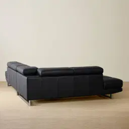 Aster Black Modular Left Chaise Lounge 