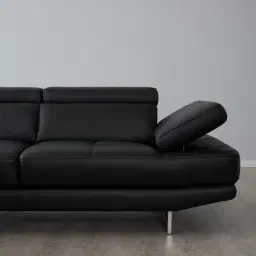 Aster Black Modular Left Chaise Lounge 