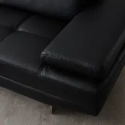 Aster Black Modular Left Chaise Lounge 