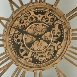 Gustav Antique Brass Finish Wall Clock