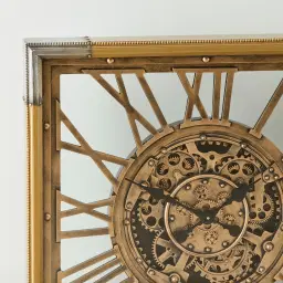 Gustav Antique Brass Finish Wall Clock