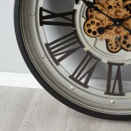 Sigmund Black Round Clock 