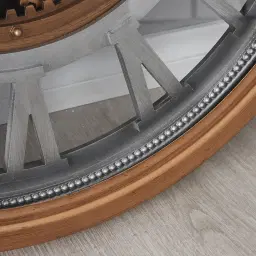 Franz Antique Brass Finish Round Clock 