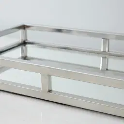 Celia Rectangular Stainless Steel Mirror Tray