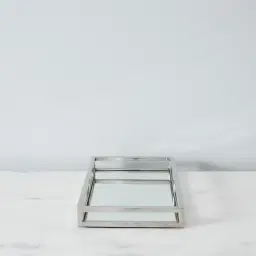Celia Rectangular Stainless Steel Mirror Tray
