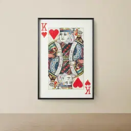 King Of Hearts Framed Paper Collage
