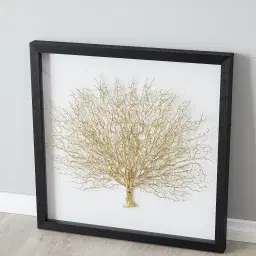 Brass Colour Sea Fan Shadow Box Frame