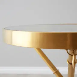Sandringham Gold Side Table - Glass Top