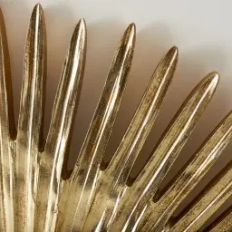 Gold palm leaf wall plaque 