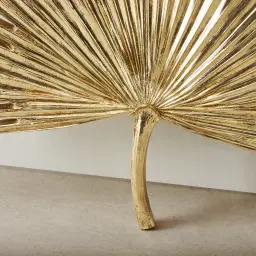 Gold palm leaf wall plaque 