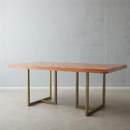 Chevron Dining Table- Acacia wood