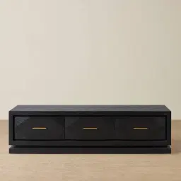 Xandra Black Oak Veneer Entertainment Unit