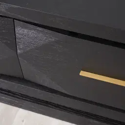 Xandra Black Oak Veneer Entertainment Unit