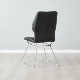 Theo Black Vegan Leather Dining Chair