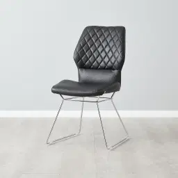 Theo Black Vegan Leather Dining Chair