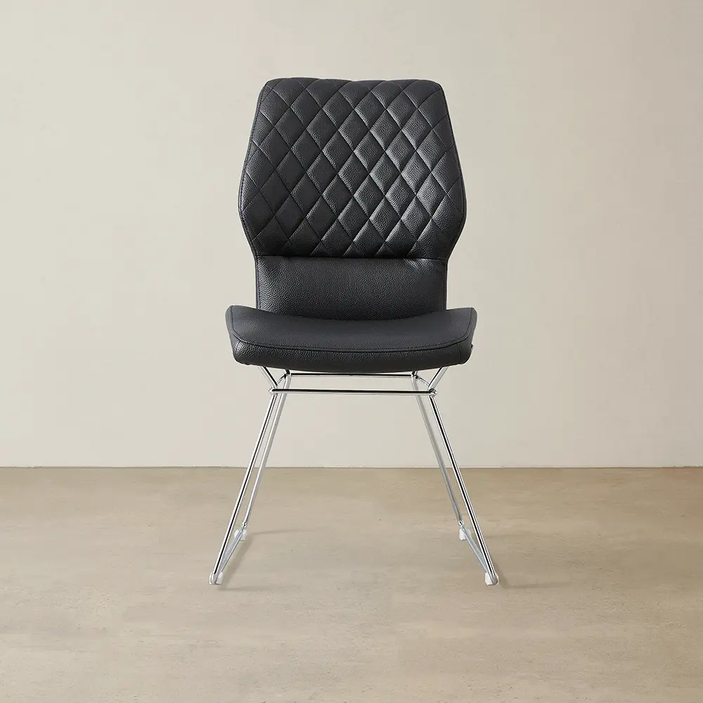 Theo Black Vegan Leather Dining Chair