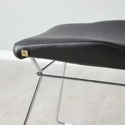 Theo Black Vegan Leather Dining Chair